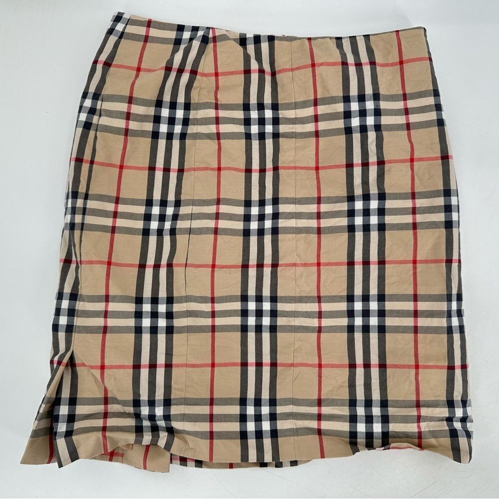 Burberry London Nova Check Mini Skirt Women’s US 4 Beige Plaid Classic
